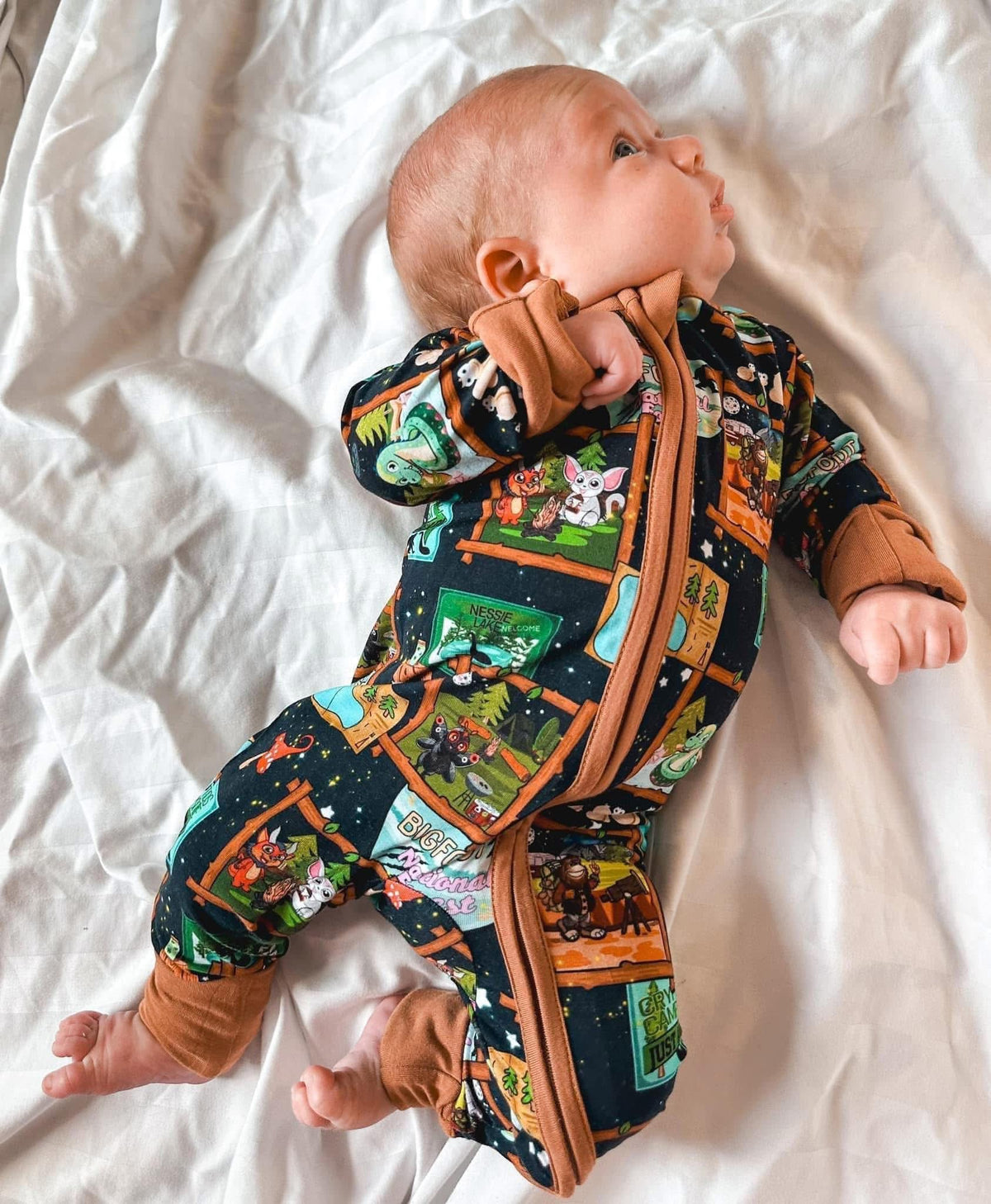 Camp Cryptids Zippered Romper