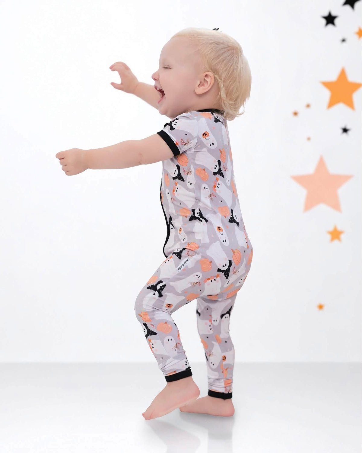 Let’s Go Ghouls Short Sleeve Zippered Romper