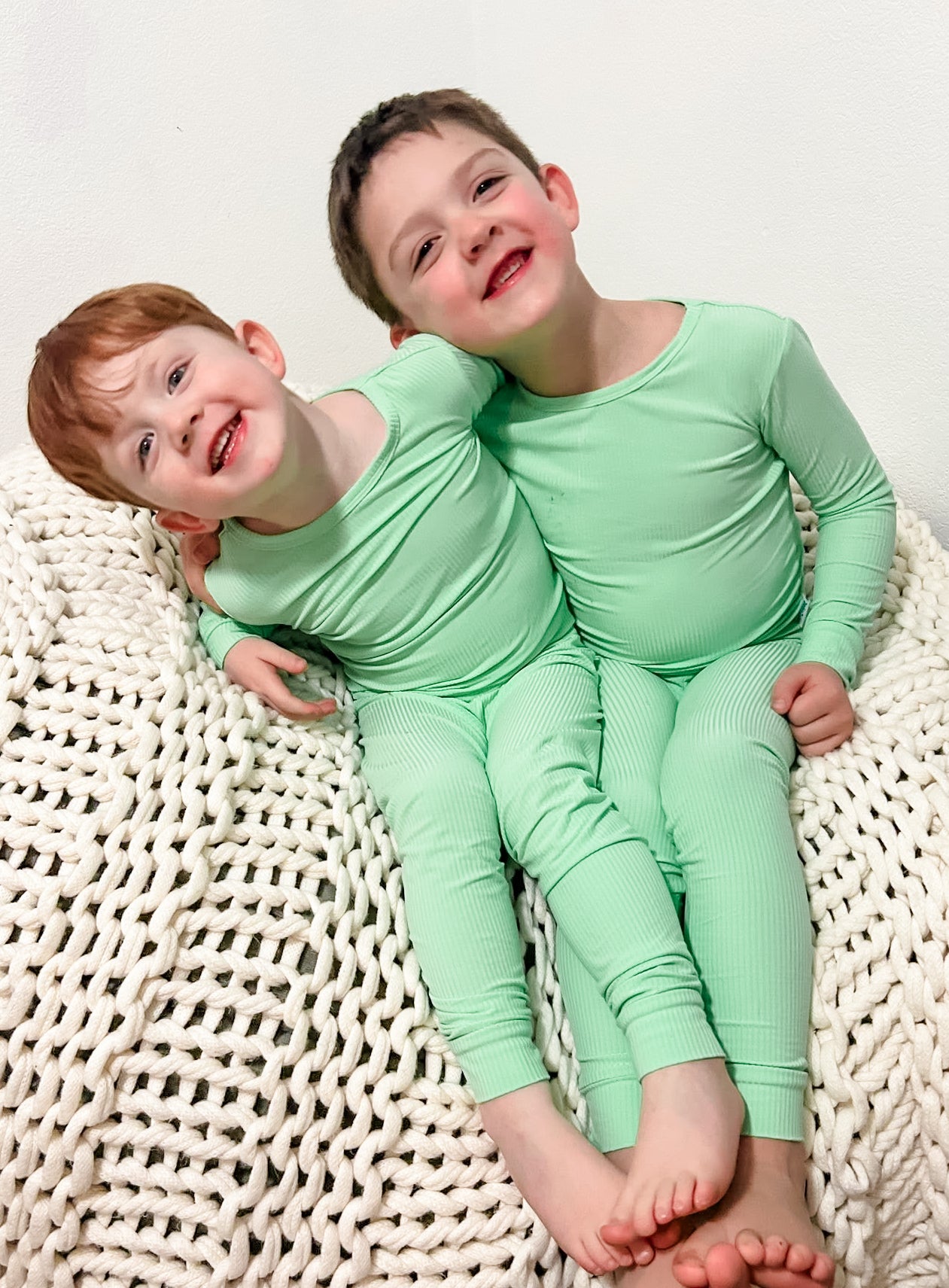 Mint Daydream Ribbed Two Piece PJs