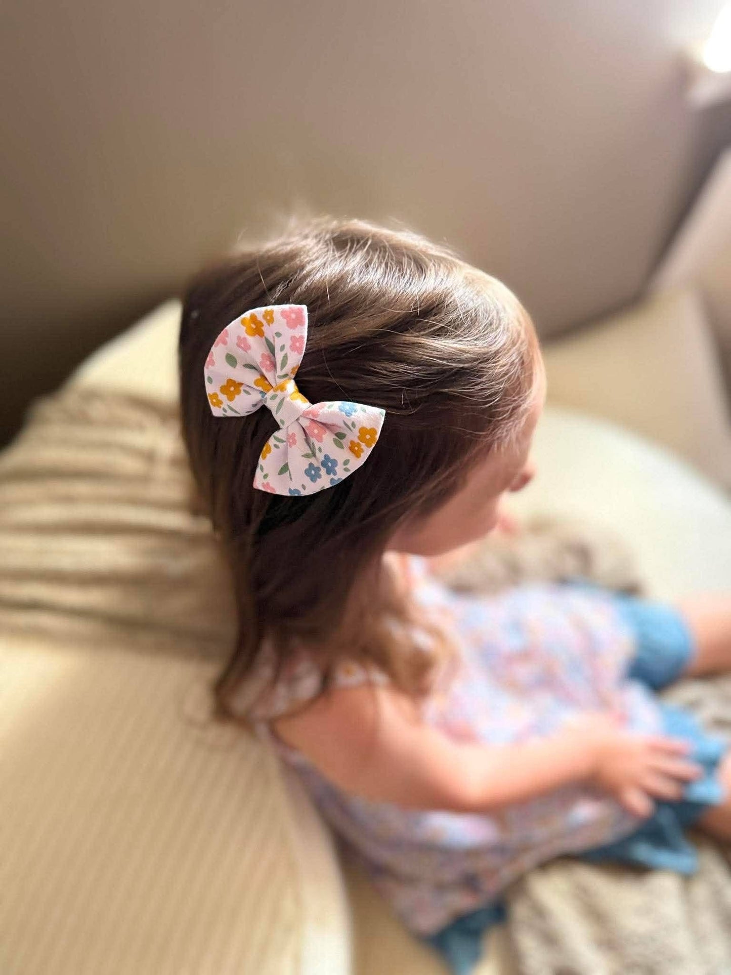 Floral Haze Clip Bow