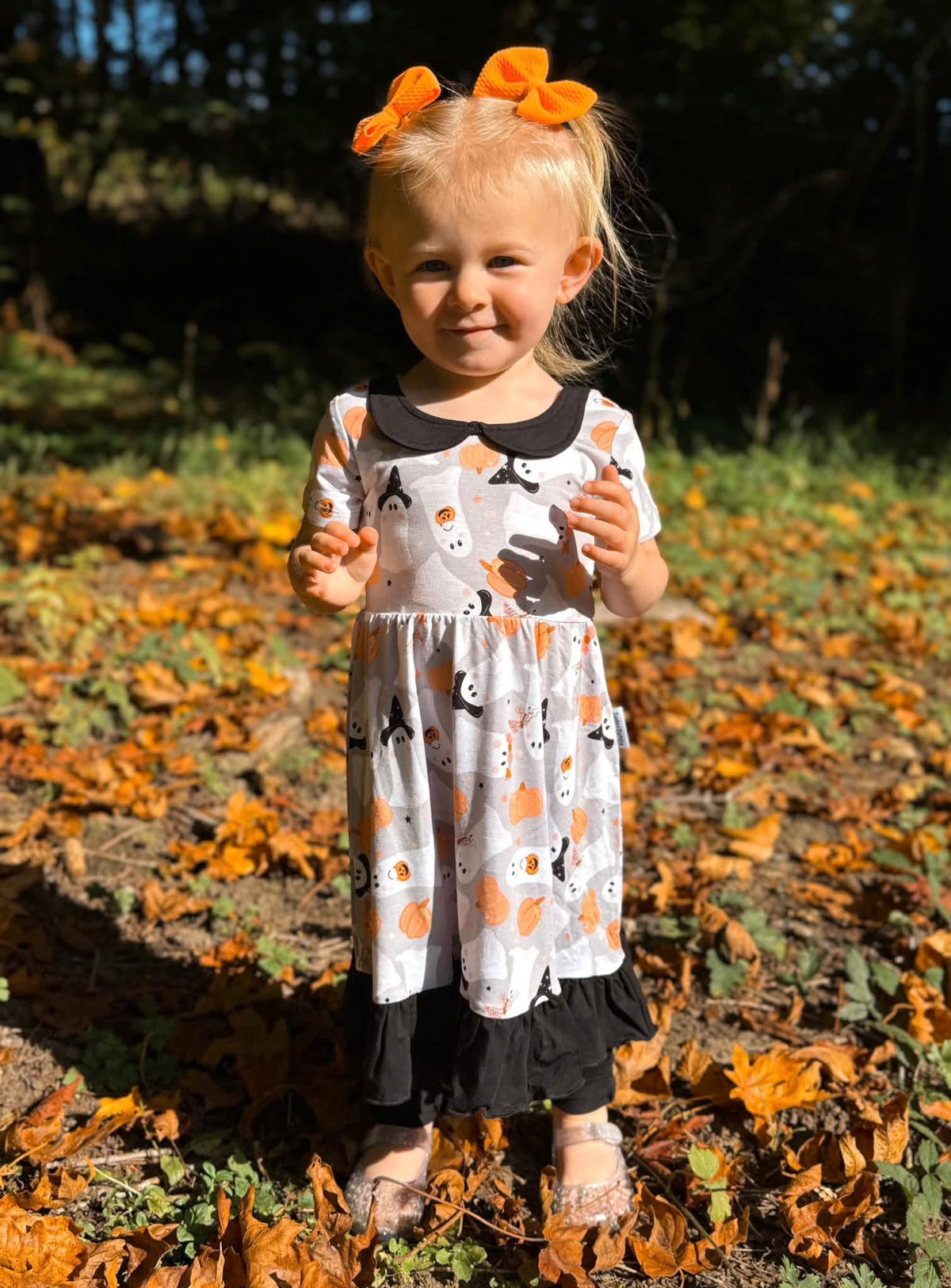 Let’s Go Ghouls Collared Twirl+Solid Leggings