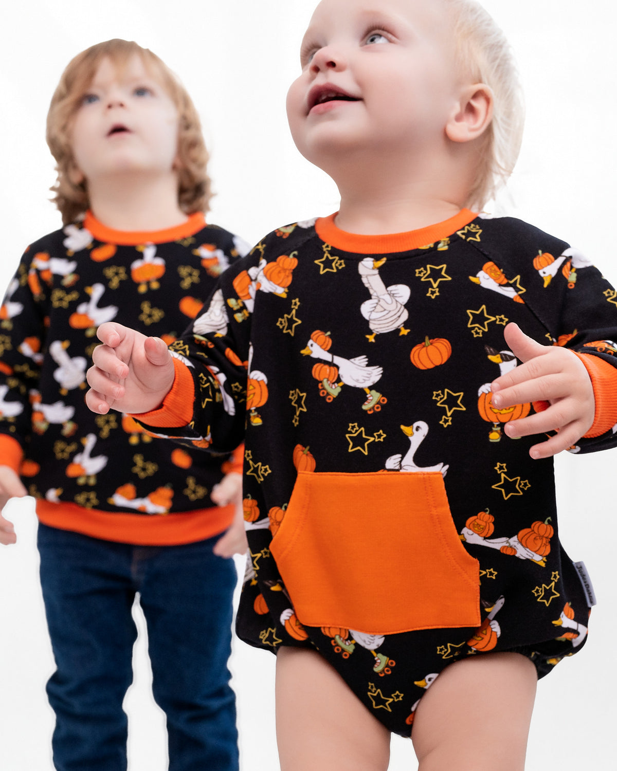 Quacktober Bamboo Terry Pocket Bubble Romper