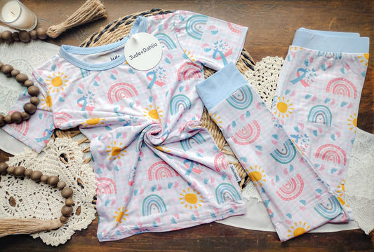 Tied To Our Hearts Two Piece PJs