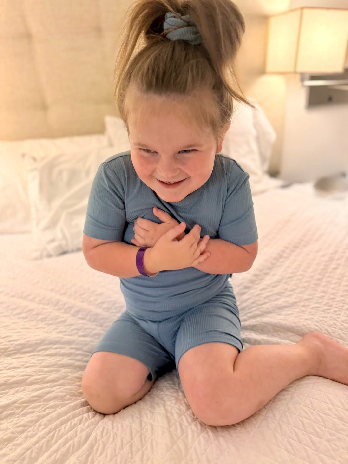 Moonlit Tide Ribbed Two Piece PJs