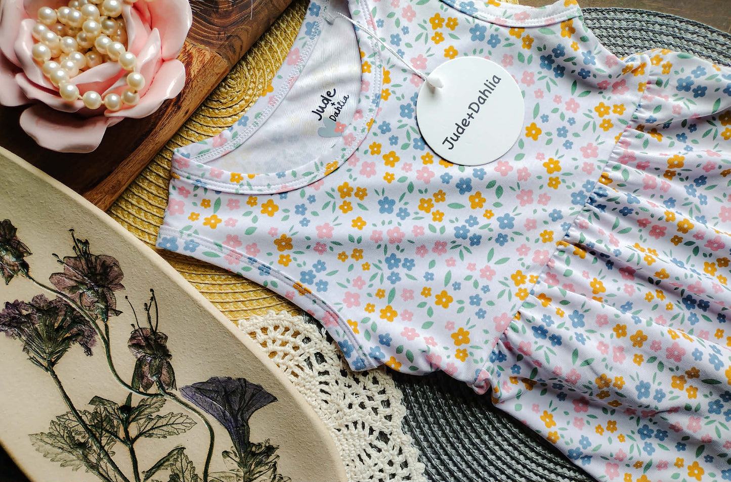 Floral Haze Tank Twirl+Solid Bikers