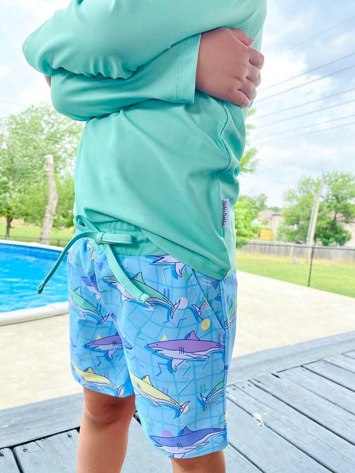 Retro Reef Trunks+Rash Guard