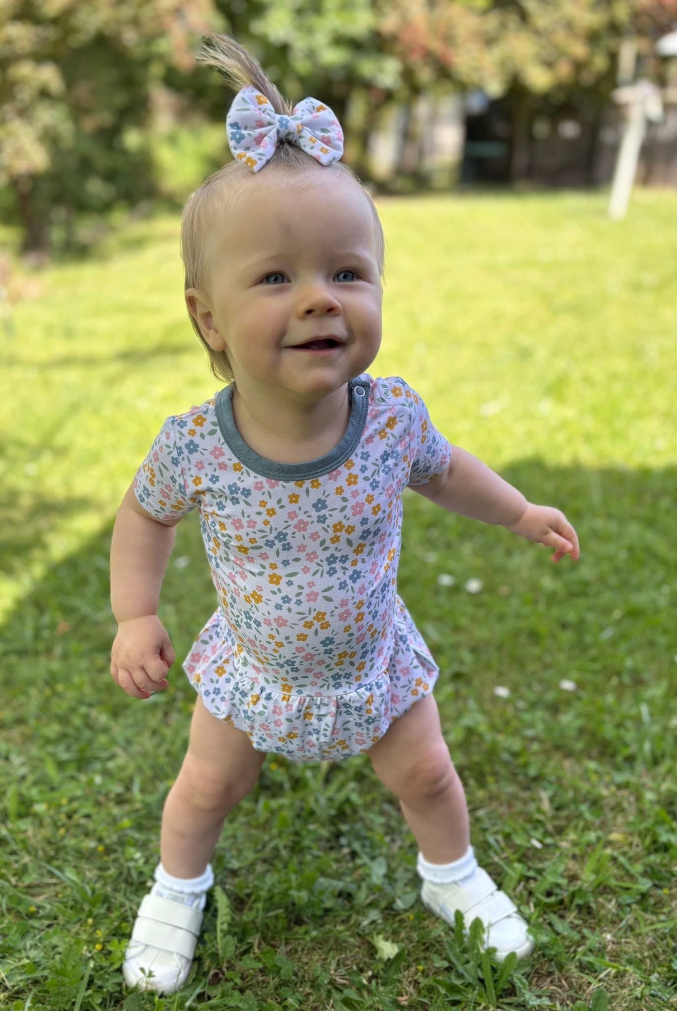Floral Haze Bubble Romper