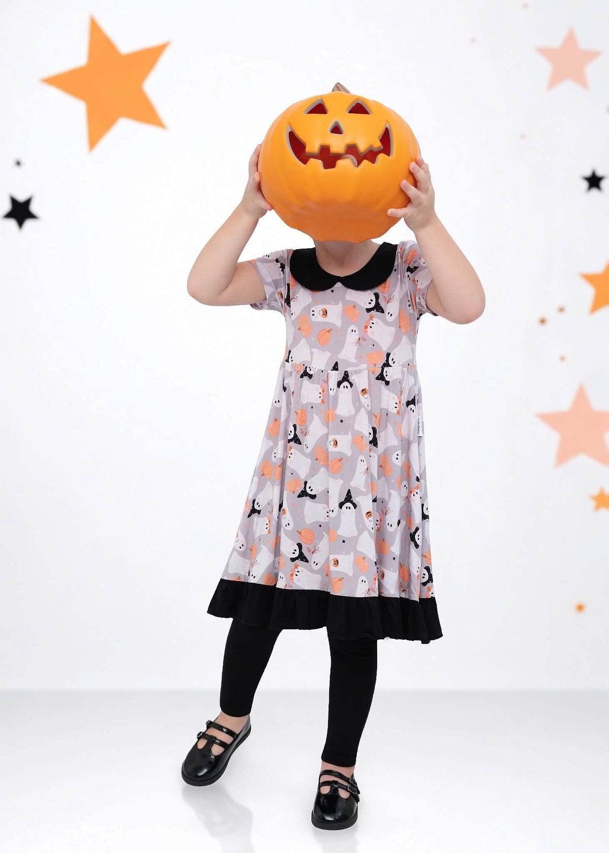 Let’s Go Ghouls Collared Twirl+Solid Leggings