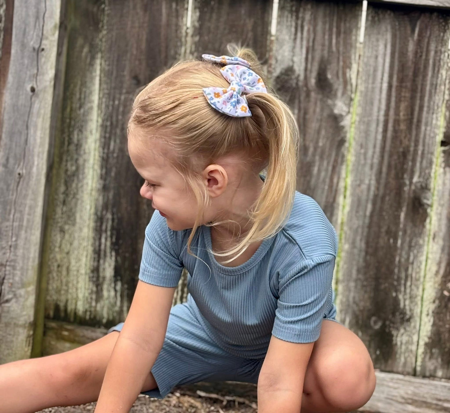 Floral Haze Clip Bow