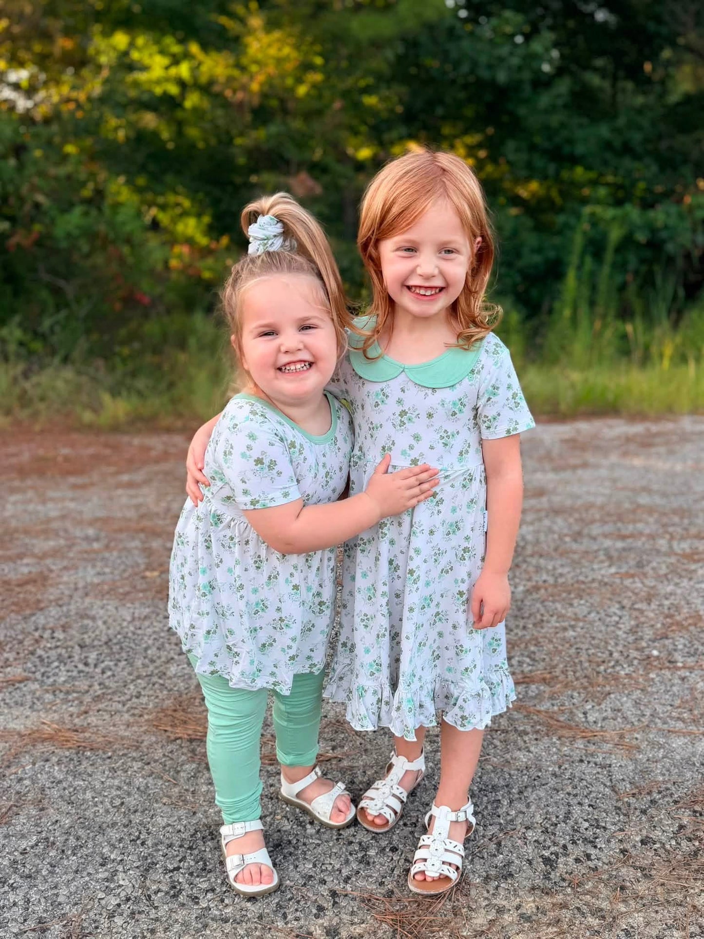 Livie Collared Twirl+Solid Leggings
