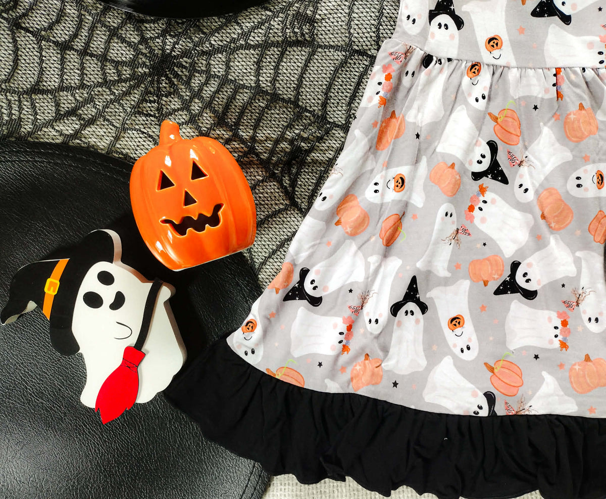 Let’s Go Ghouls Collared Twirl+Solid Leggings