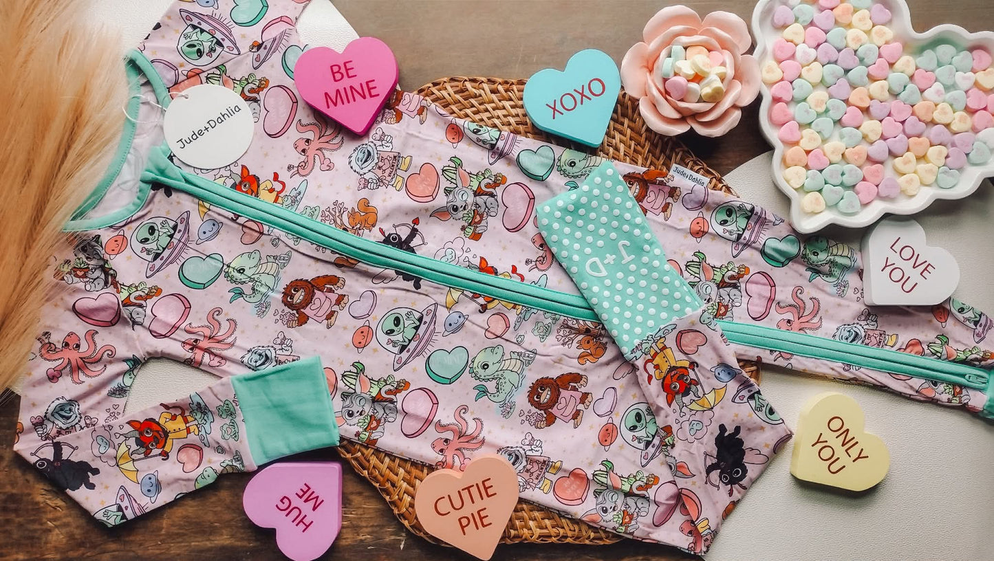 Cryptid Crush Zippered Romper