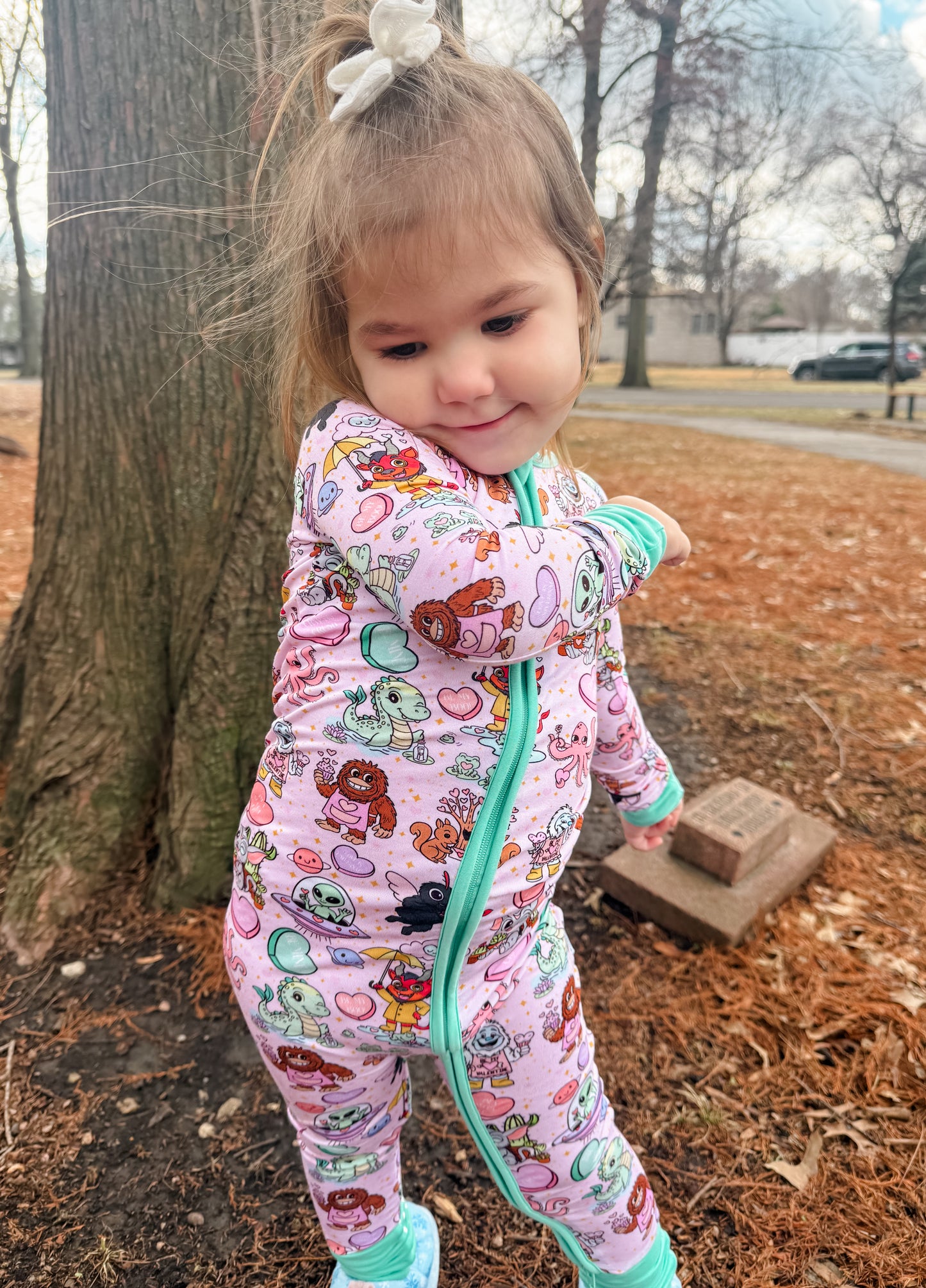 Cryptid Crush Zippered Romper