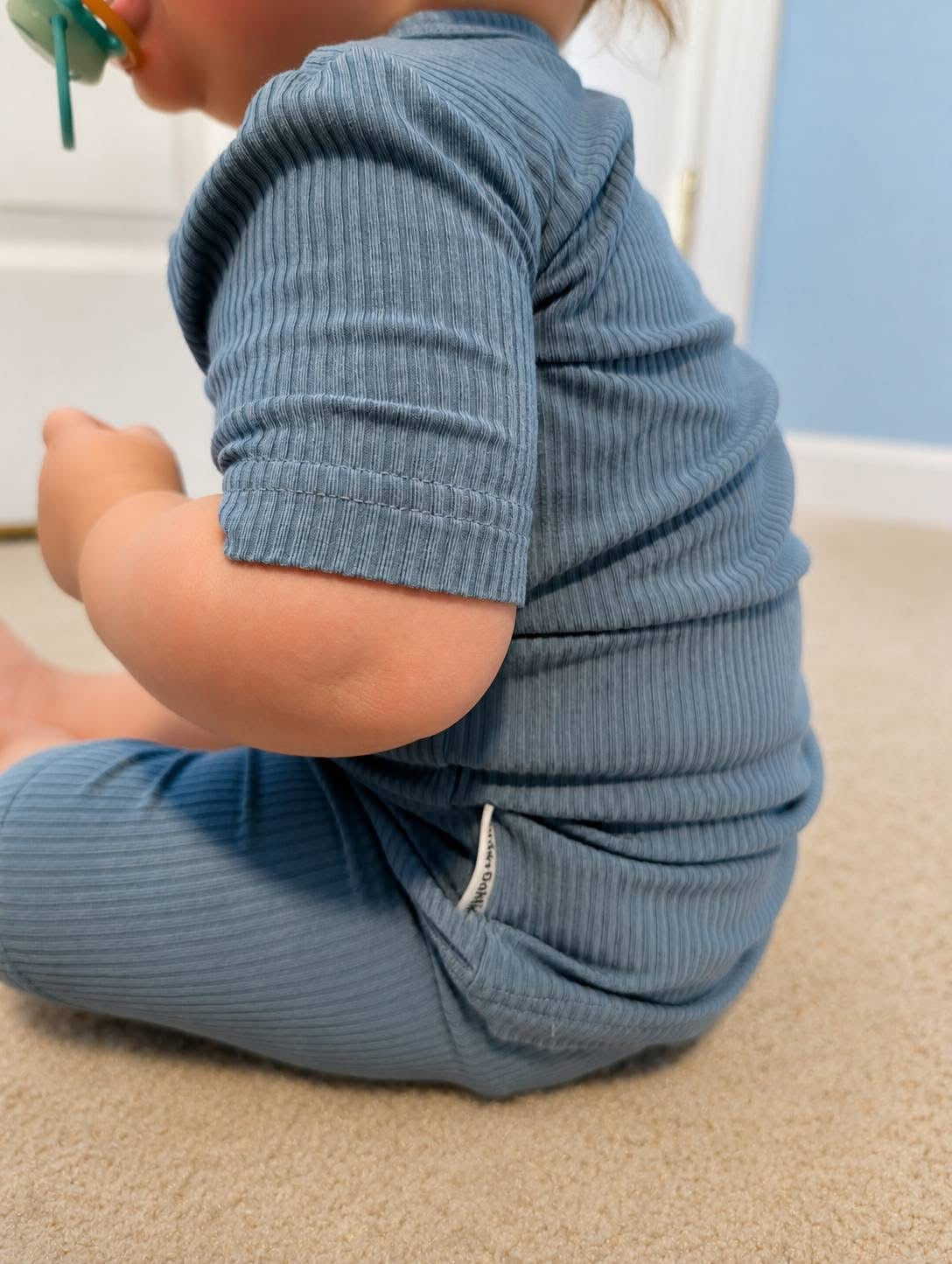 Moonlit Tide Ribbed Two Piece PJs