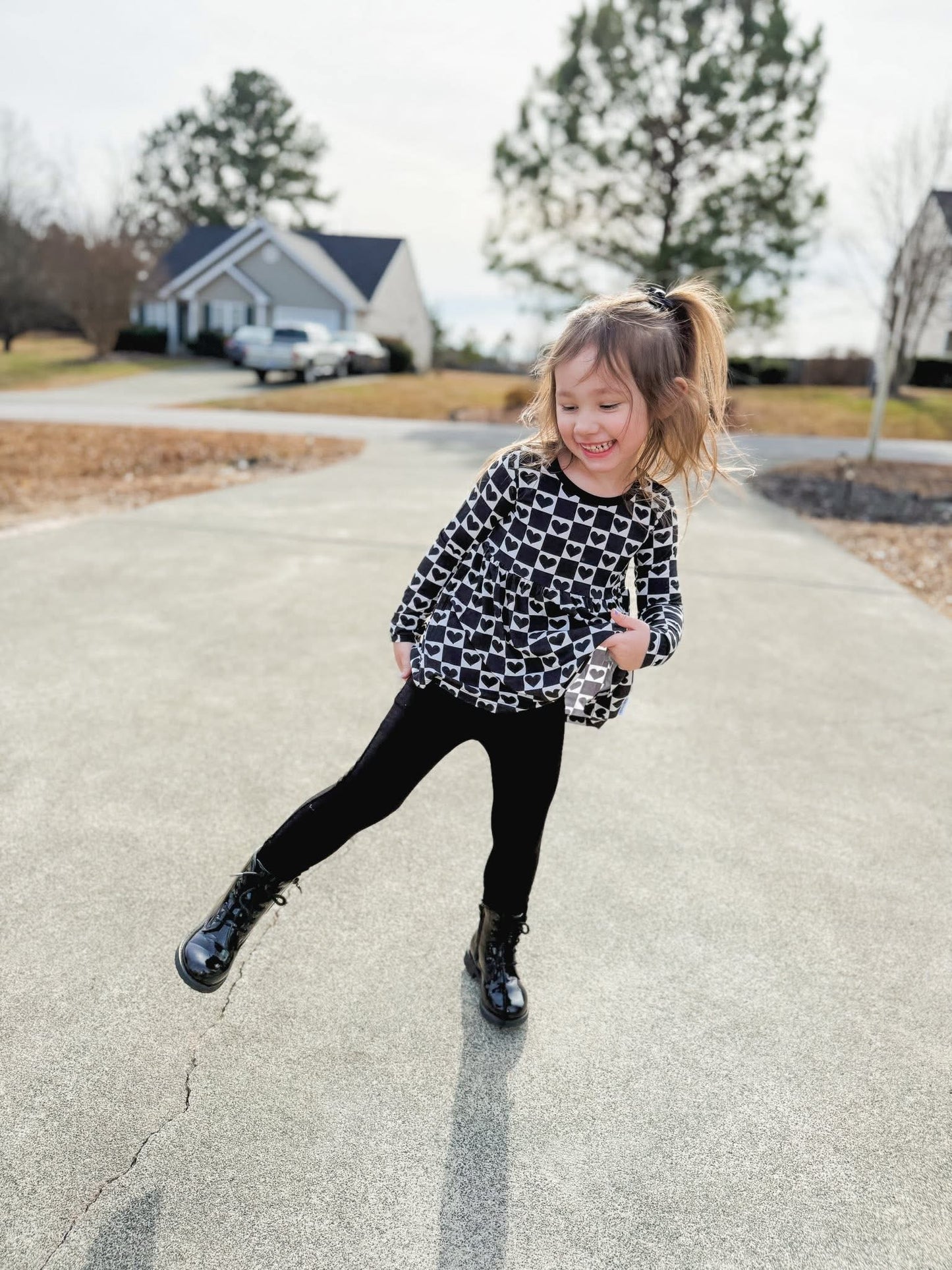 Rebel Hearts Peplum+Leggings