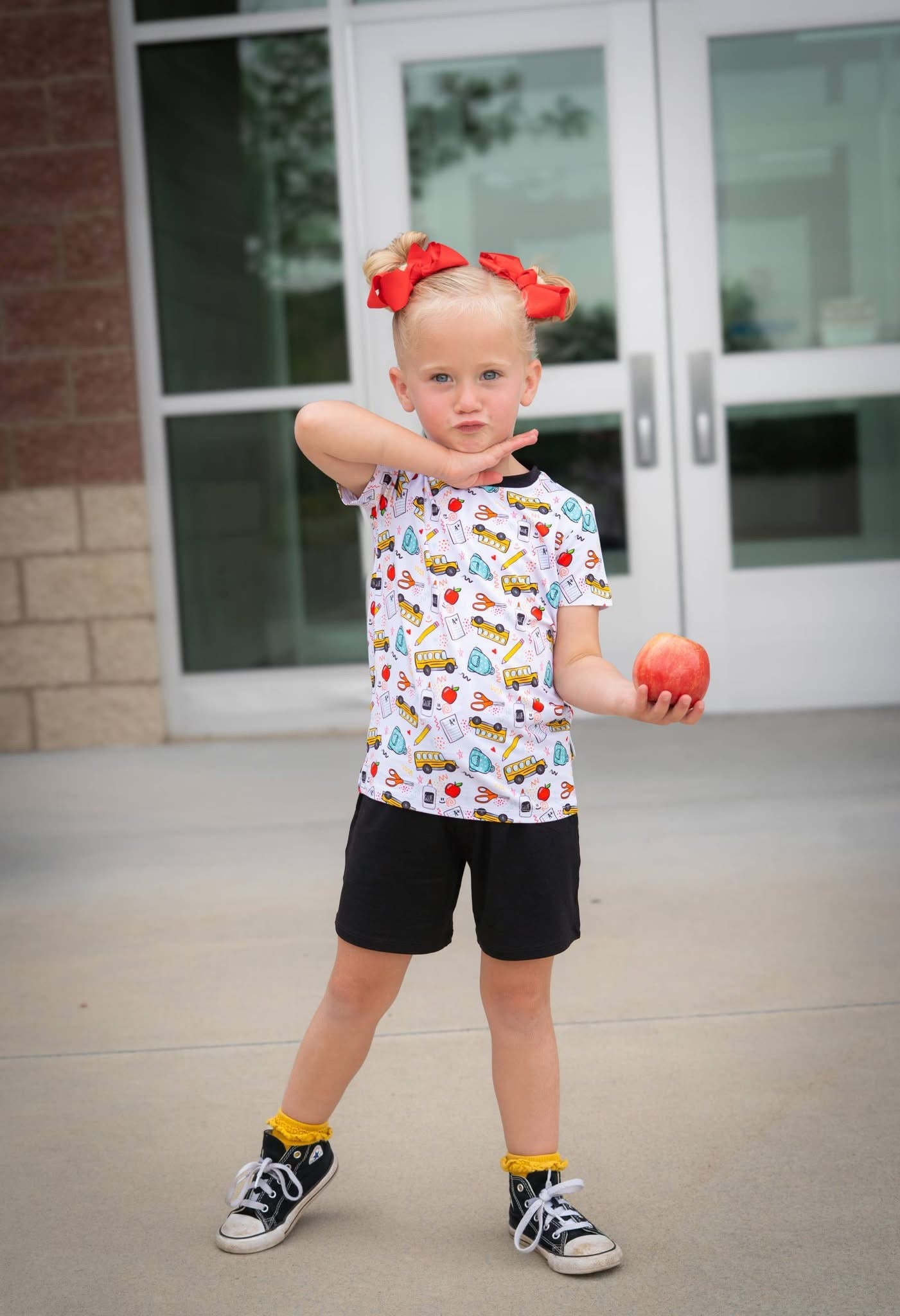 Pencil Pals Tee+Solid Shorts