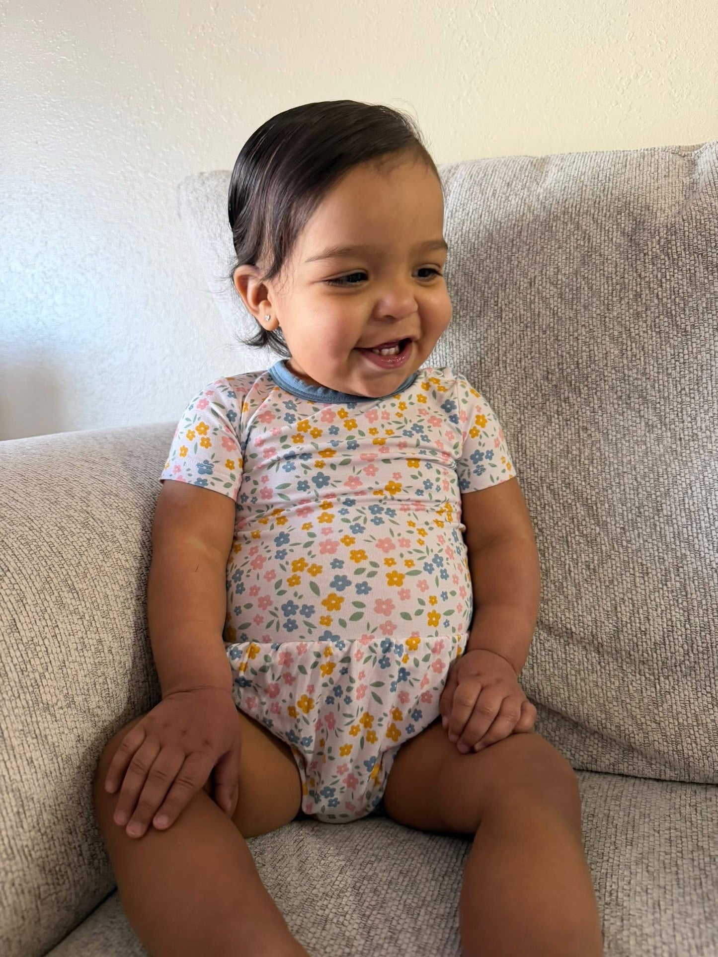 Floral Haze Bubble Romper