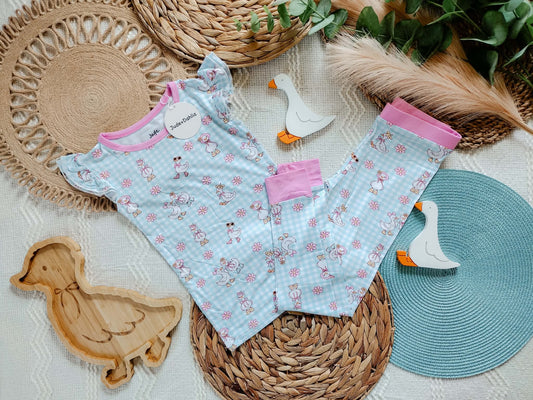 Boots&Blooms Flutter Sleeve Two Piece PJs