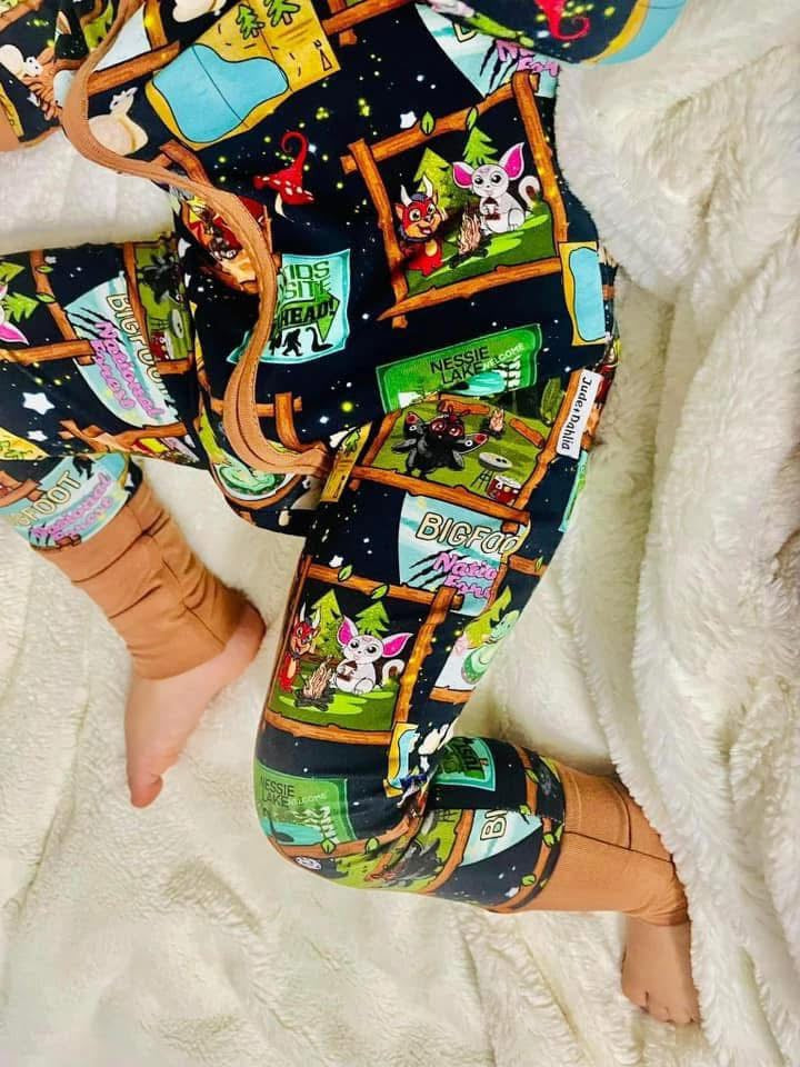 Camp Cryptids Zippered Romper