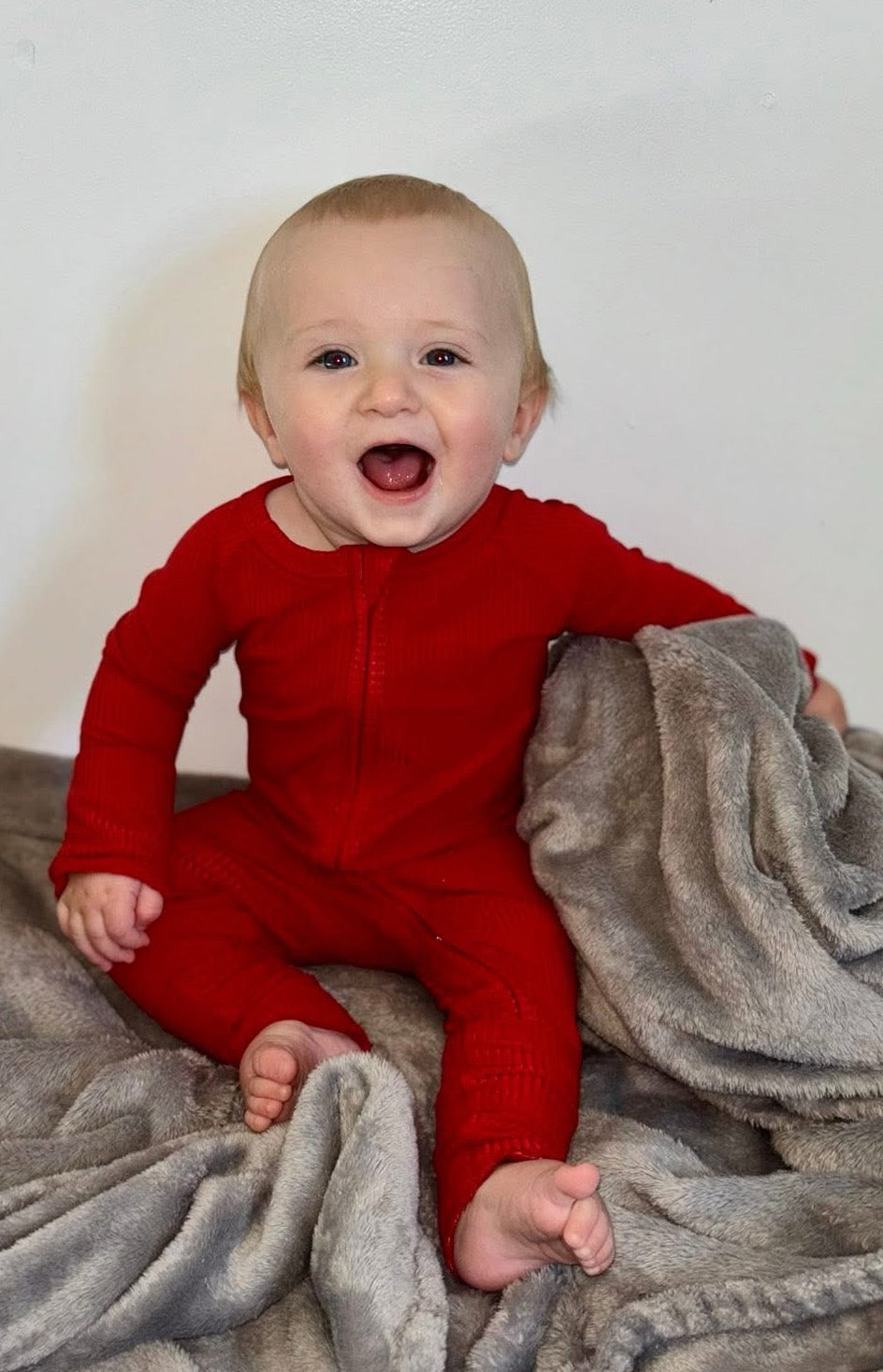 Peppermint Pop Ribbed Zippered Romper