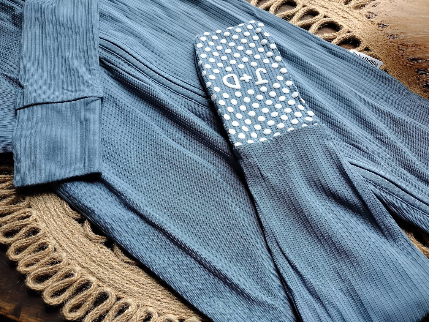 Moonlit Tide Ribbed Zippered Romper