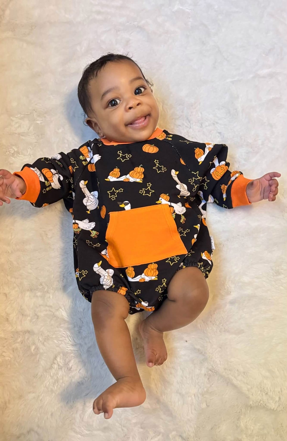 Quacktober Bamboo Terry Pocket Bubble Romper