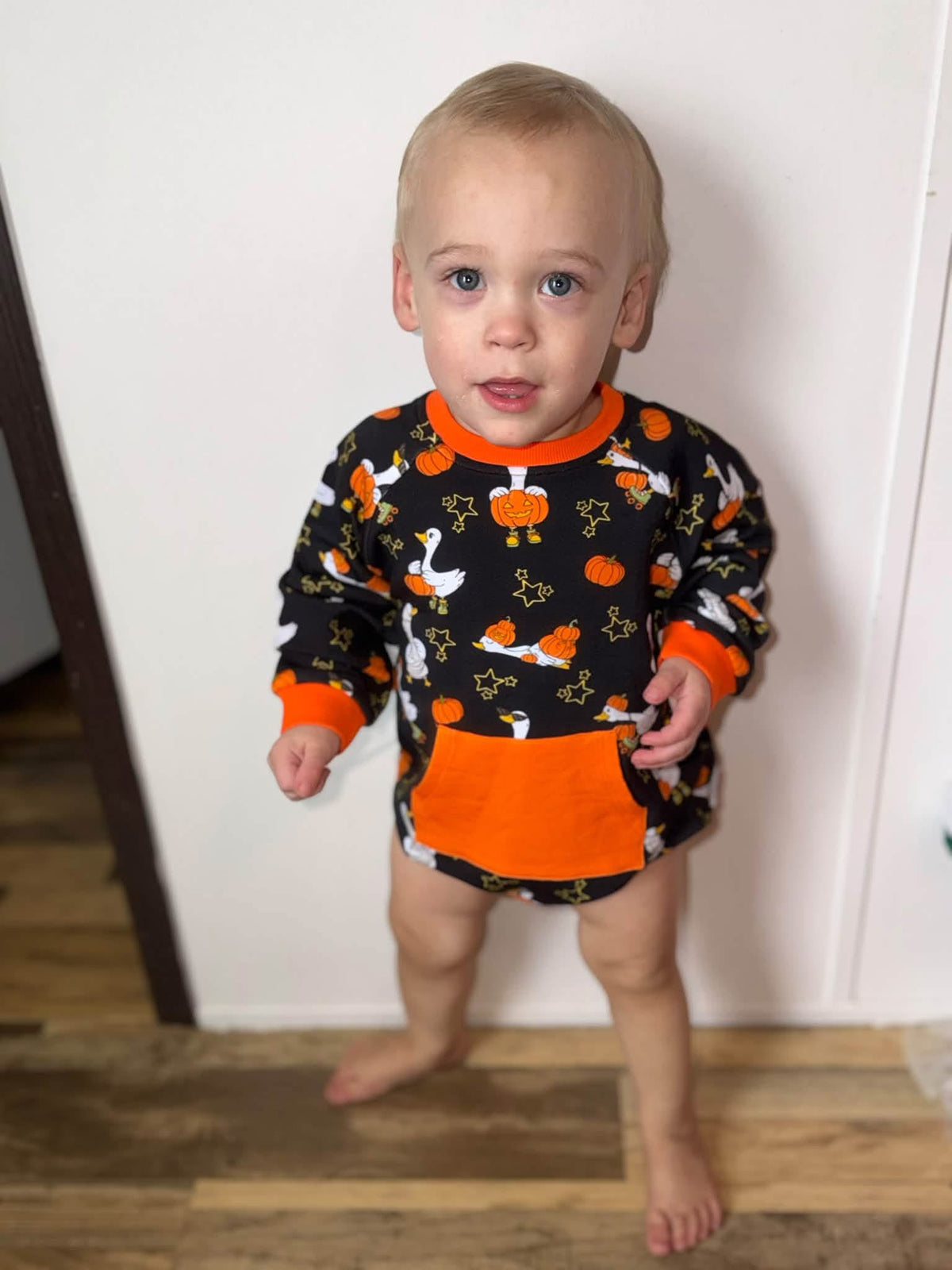 Quacktober Bamboo Terry Pocket Bubble Romper