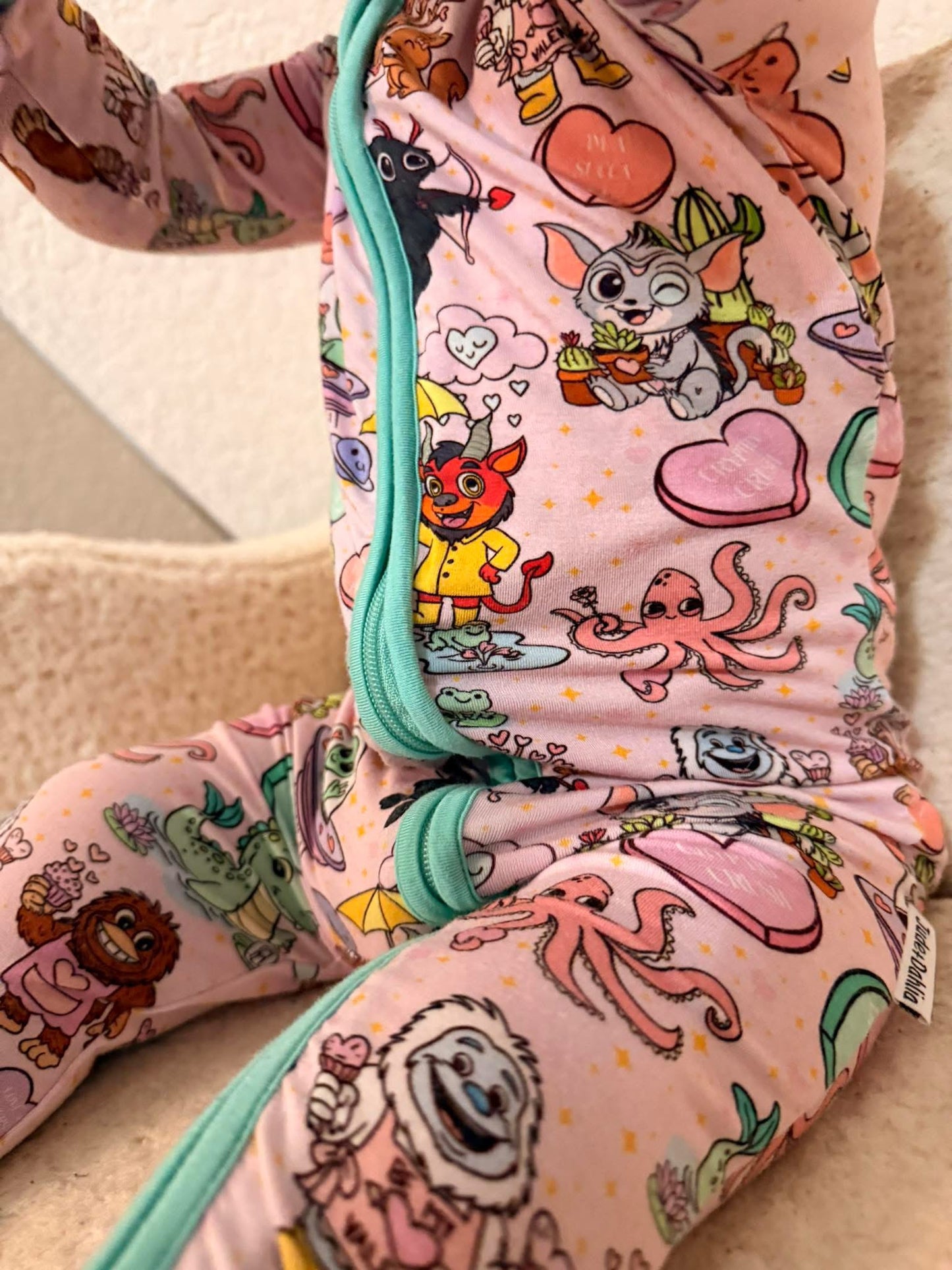 Cryptid Crush Zippered Romper