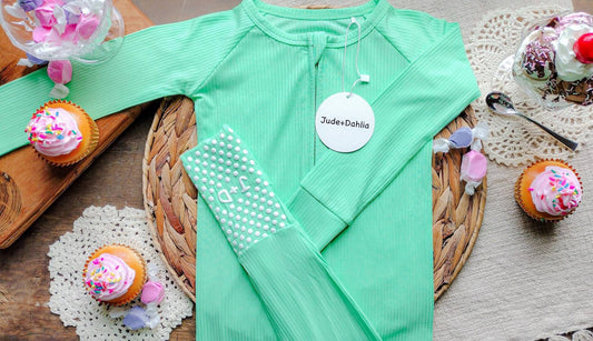 Mint Daydream Ribbed Zippered Romper