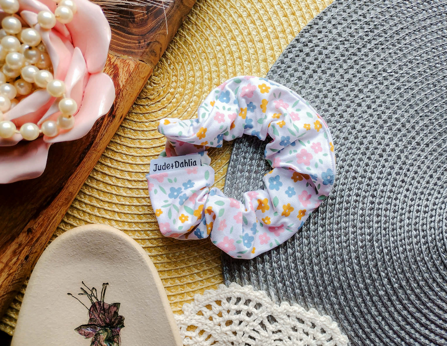 Floral Haze Scrunchy