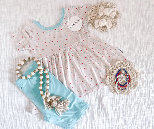 Oh My Stars Peplum+Bikers Set