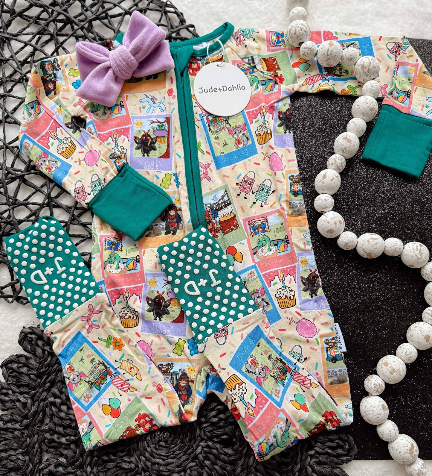 Cryptid Celebration Zippered Romper